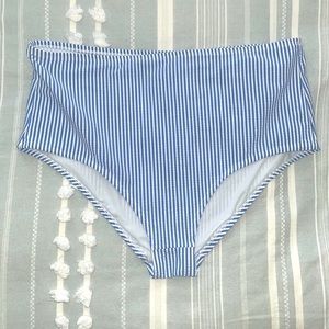 EUC J.Crew Seersucker Bathing Suit Bottoms